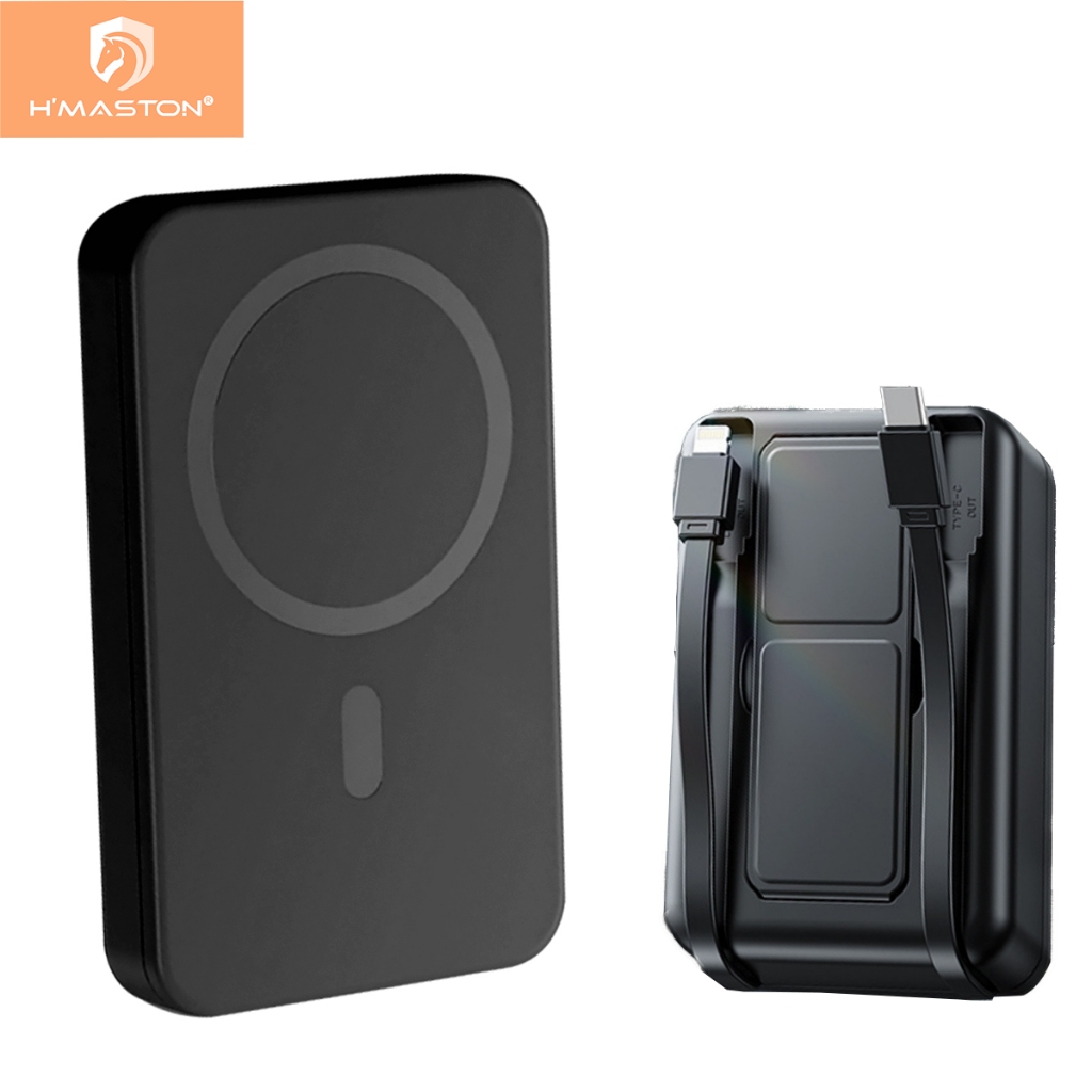 H'maston YD-58 Carregador Portátil Power Bank 10000mah C/ Indução E Suporte 22.5w