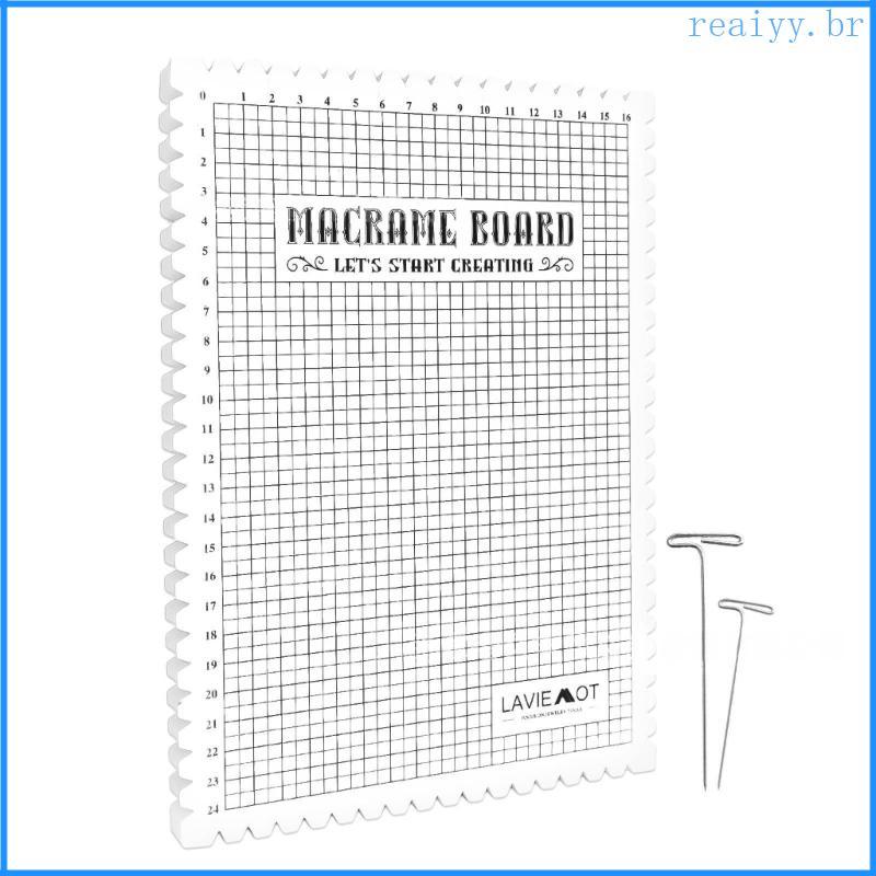 REA Criativo Macrames Board Artesanato Tricô String Grided Boards Mat Lã