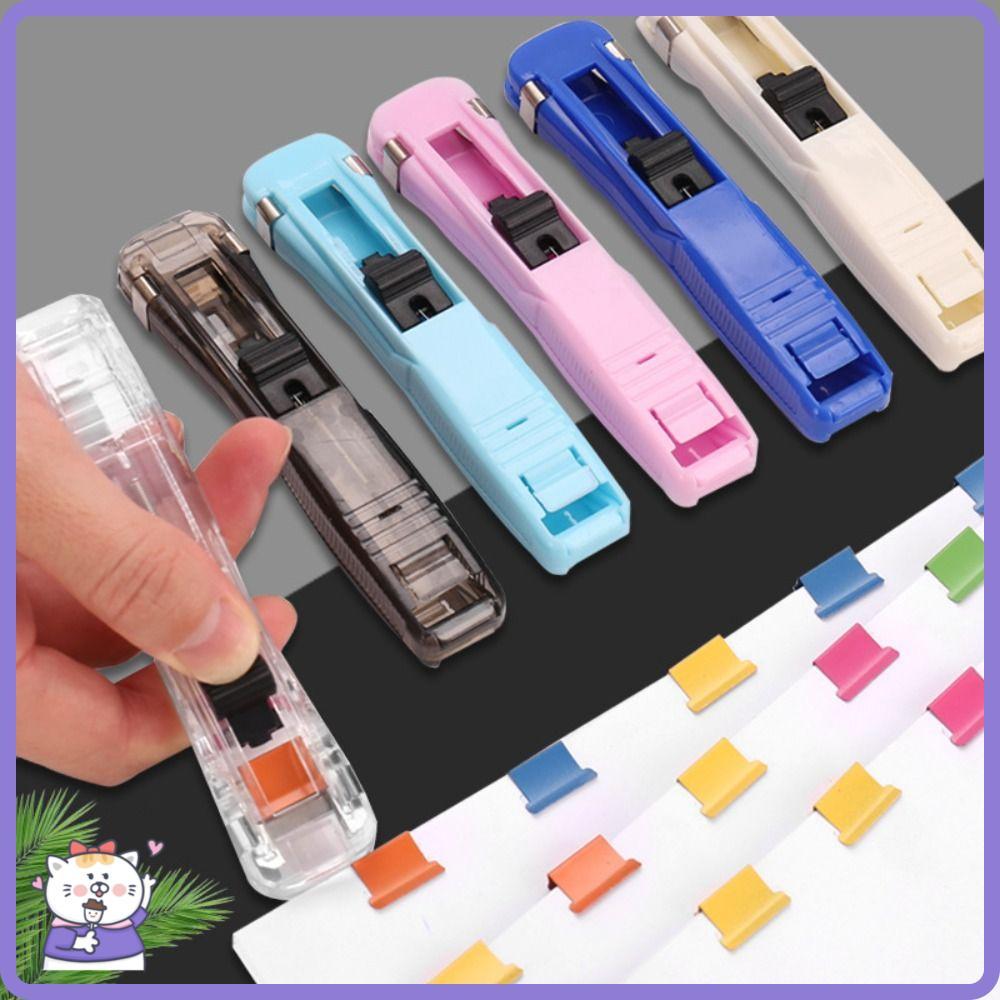 Empurrador De Clipe , Braçadeira De Pressão Manual De Metal , De Ligação De Papel Reutilizável Sem Rastros Simples , Esc
