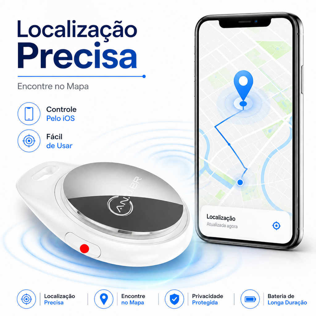 Rastreador de iPhone Smart Tag MFI Certificado iOS Finder Localizador GPS À prova d'água