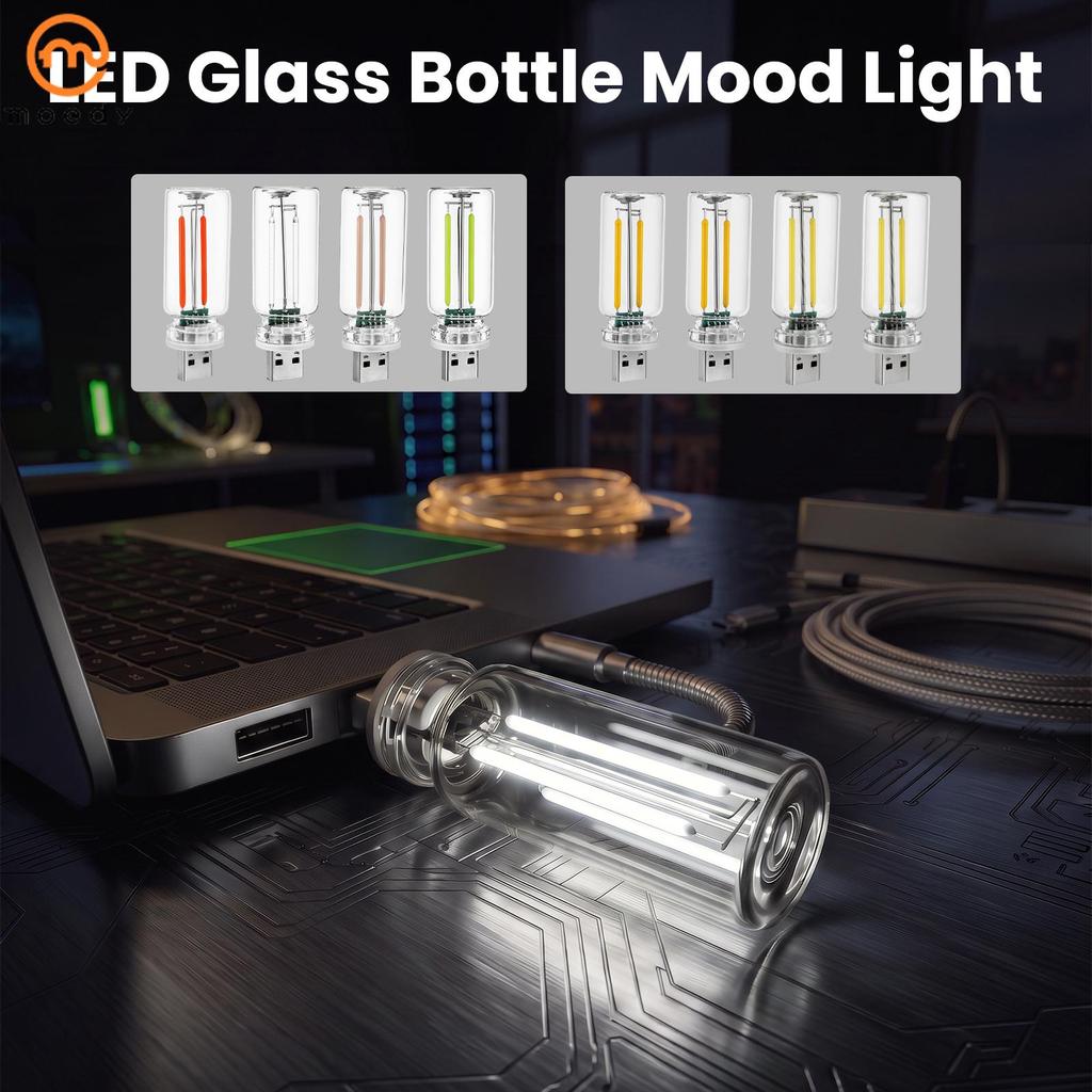 4 Unidades De Luz De Carro USB Regulável Retrô Brilho Longa Vida Baixo Calor SHOPSKC4394