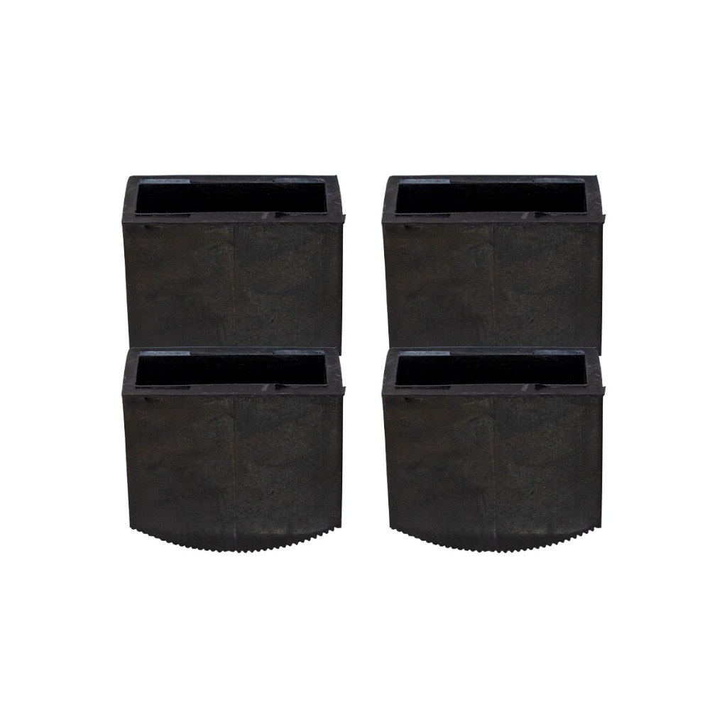 4 Ponteira Sapata Pe Borracha Escada 21x63mm Resistente