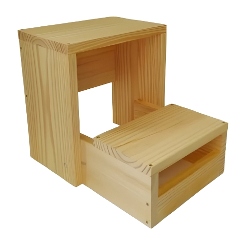 Banqueta Escada Montessori Infantil De Madeira Dobrável E Segura Vica Decor