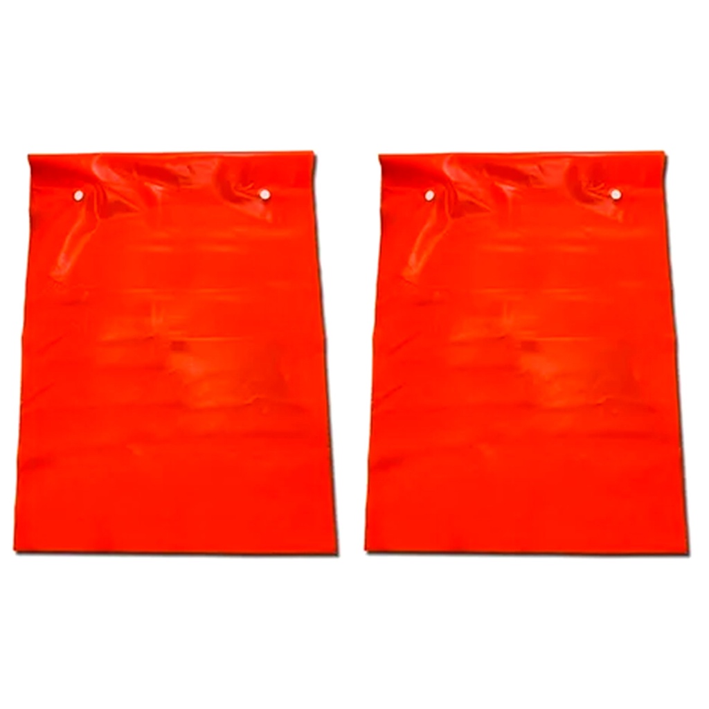 Kit C/ 2 Bandeirola P/ Escada Sinalização Laranja Reforçada