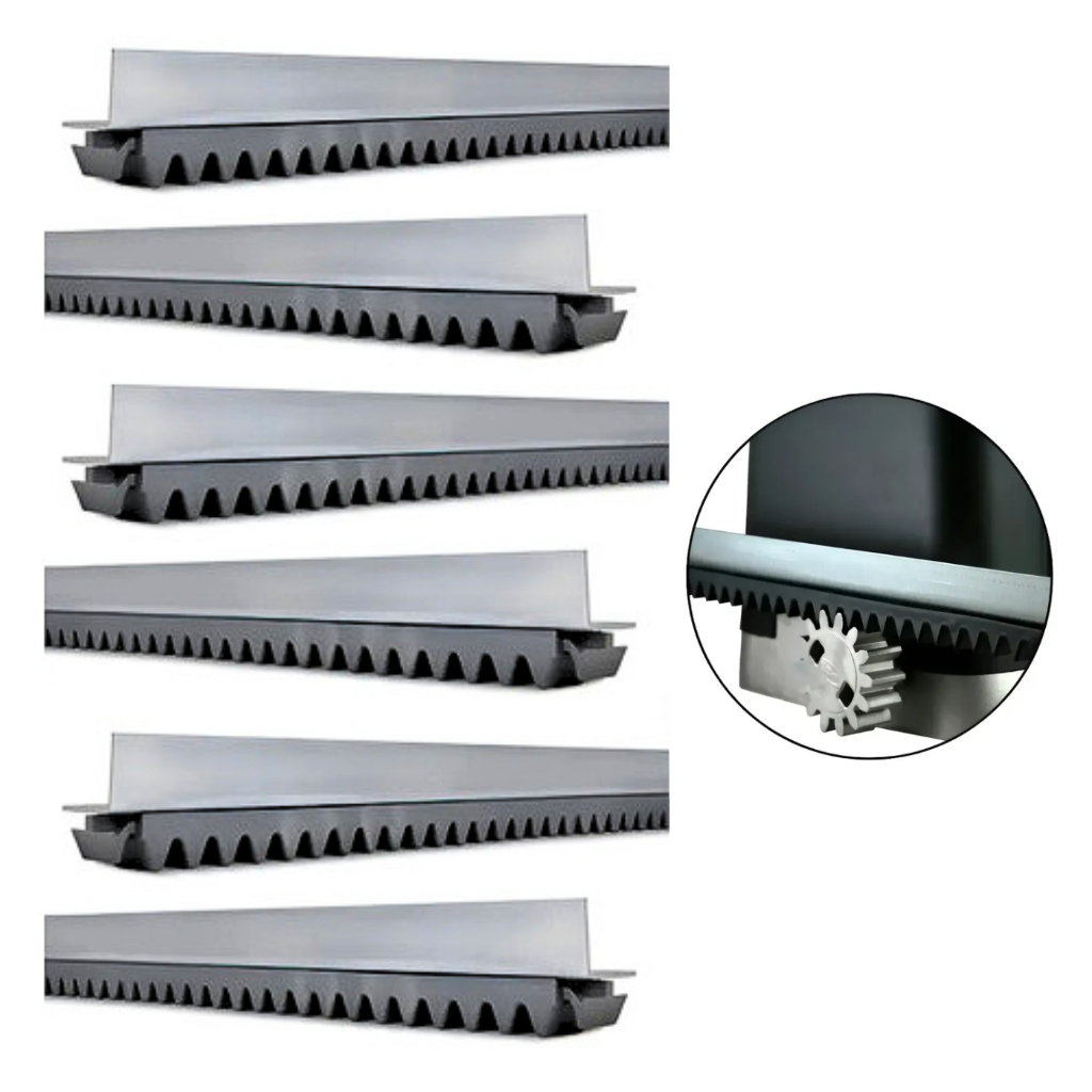 Kit 06 Cremalheiras 1,00 metro Cada Linha Industrial Silver Ppa Universal