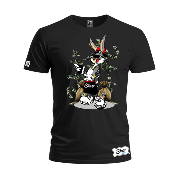 Camiseta Perna Longa Silver Store Camisa 100%Algodão Desenho.