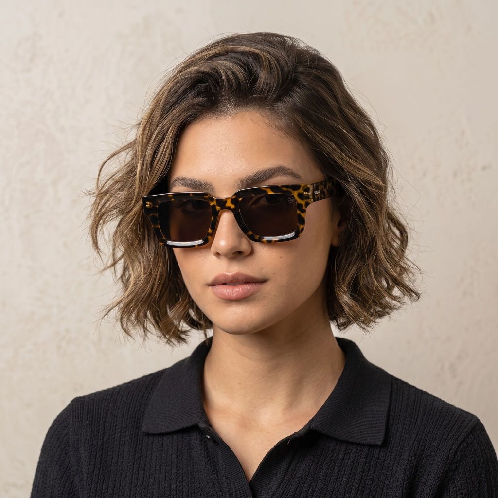 Óculos de Sol Quadrado Masculino Feminino UV400 Estilo Moderno Fashion Proteção Solar