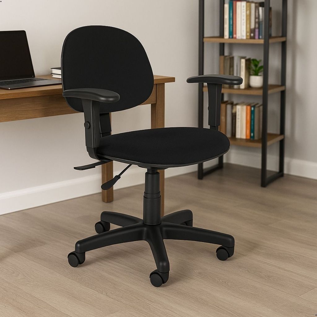 Cadeira Executiva Ergonômica Giratória com Braços Ajustáveis e Back System para Escritório