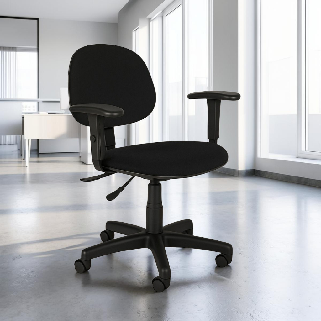 Cadeira de Escritório Executiva Ergonômica Giratória 120kg com Braço Ajustável e Back System