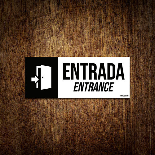 Placa Setor Ícone - Entrada Entrance