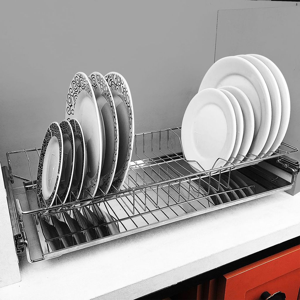 Escorredor de Embutir Entrance Deslizante Inox ou Cromado 57/67/77cm Jomer