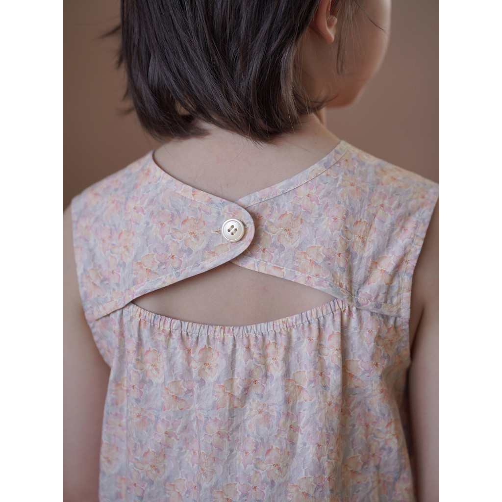 Haya roupas infantis colete saia verão estilo fino versão coreana Floral Halter vestido meninas comprimento médio saia l