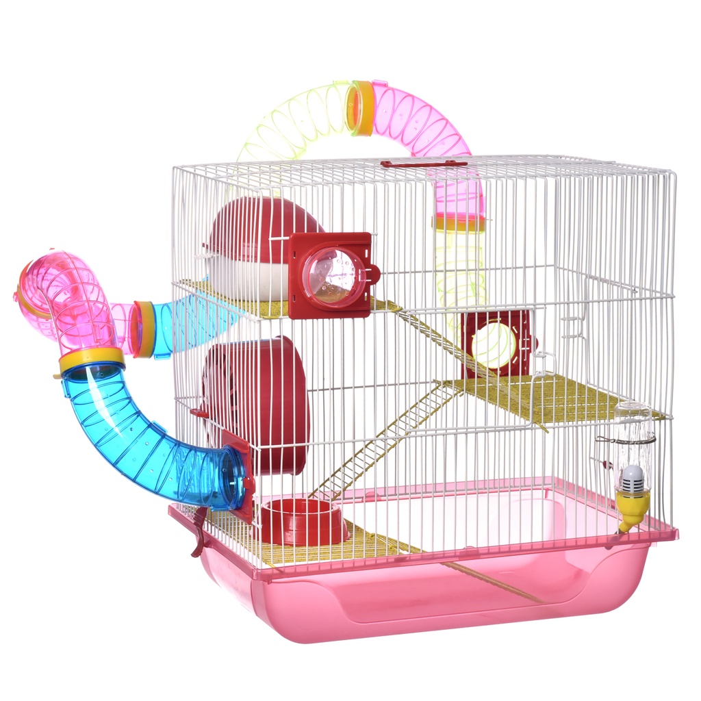 Gaiola Rosa Big House Fun para Hamster