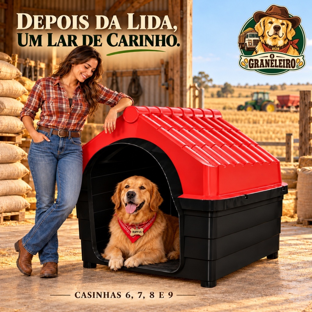 Casa Casinha Plástica Para Cachorro N6 N7 N8 N9 Porte Médio e Grande Extra Grande Big