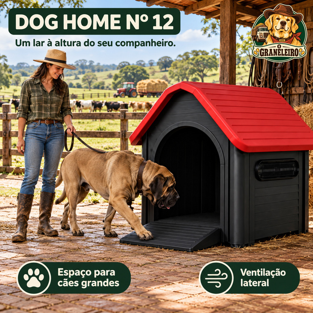 Gigante Casa Para Cachorro Big Dog Home Black N12 Casinha Extra Grande