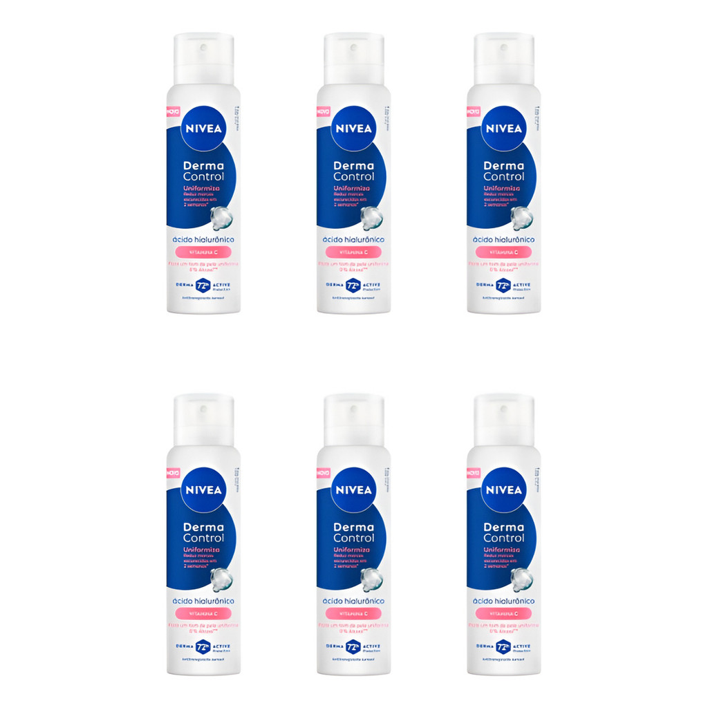 KIT 06 Desodorante Aero Nivea 150ml Fem Derma Control Uniform