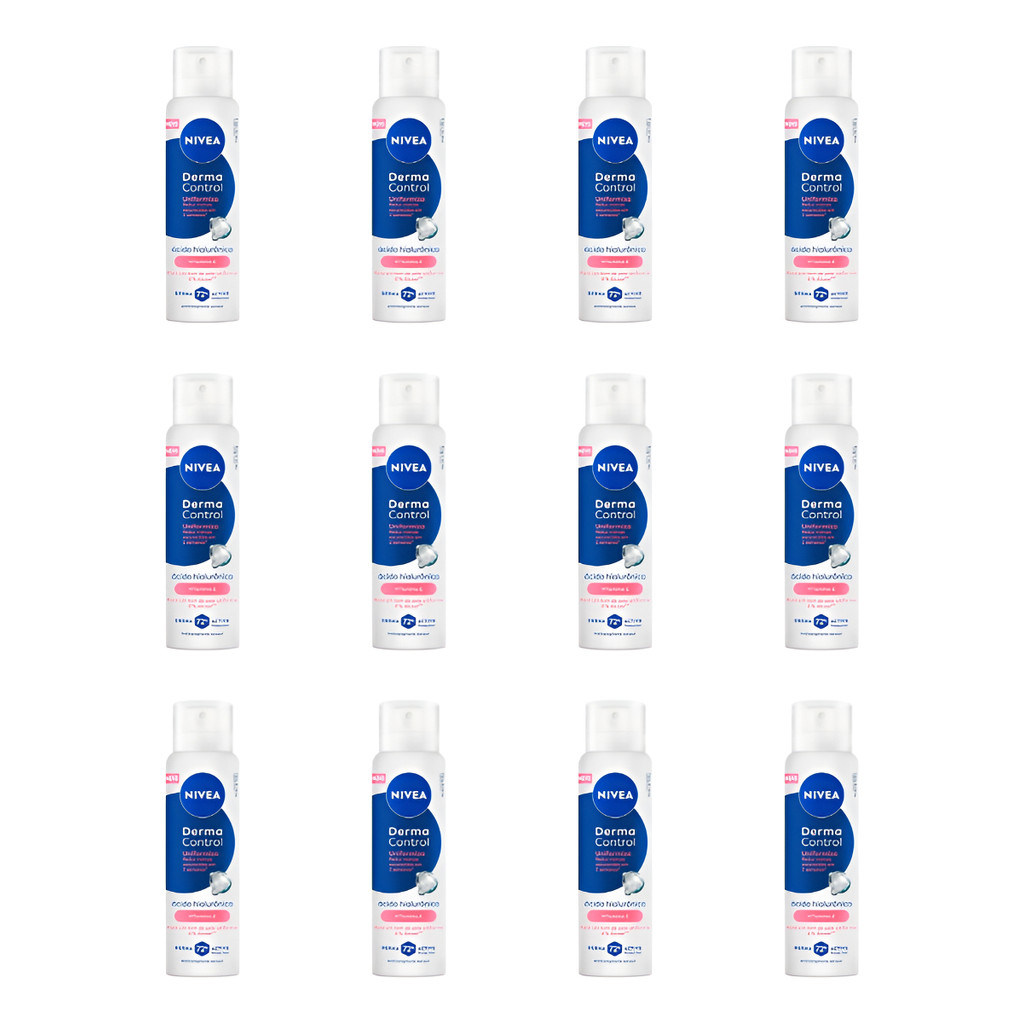 COMBO 12 Desodorante Aero Nivea 150ml Fem Derma Control Uniform