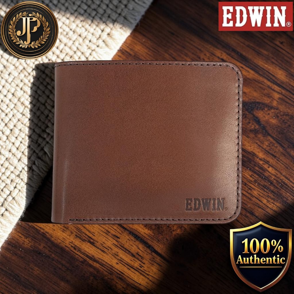 [EDWIN] Tochigi Leather Bifold Wallet, Made in Japan, Genuine Cowhide, Card Slots, Bill Compartment