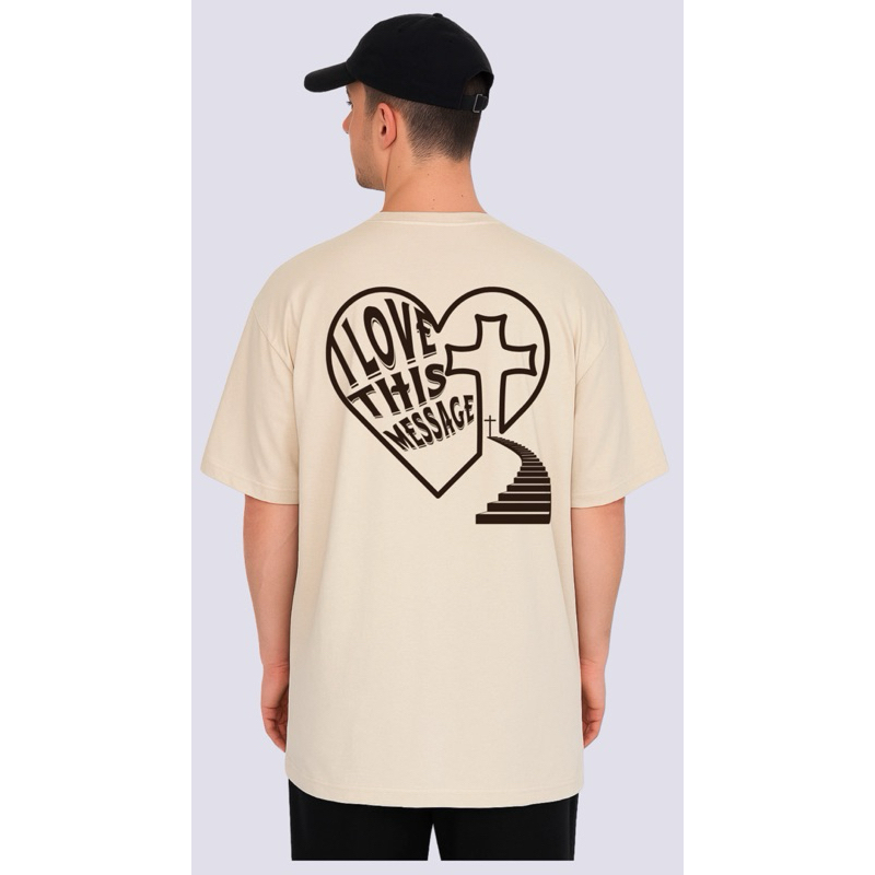 Camiseta Love This Message, camisa masculina e camisa feminina 100% algodão, oversized, unissex