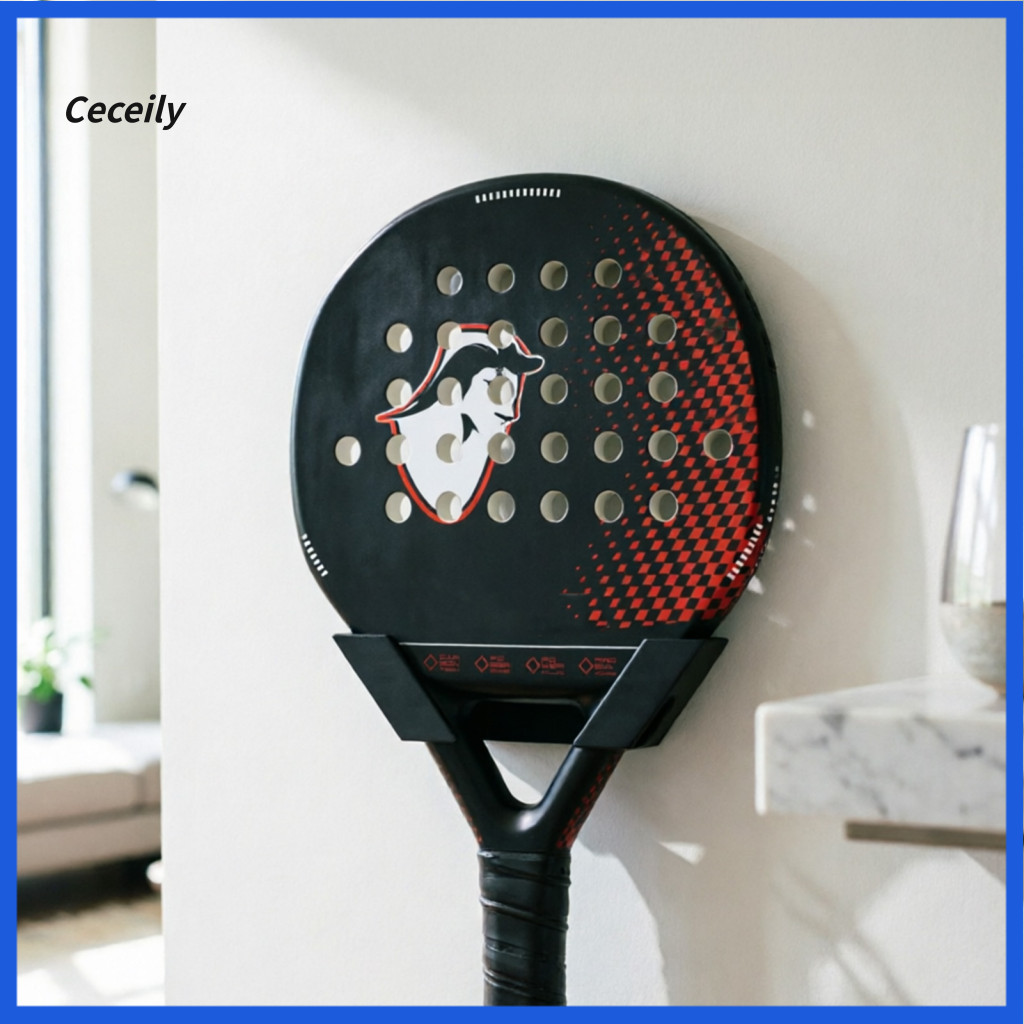 Padel Racket Rack Hook Universal Holder with Strong Suction Cups for Glass or Metal Fence – Secure Tennis Mount Easy I