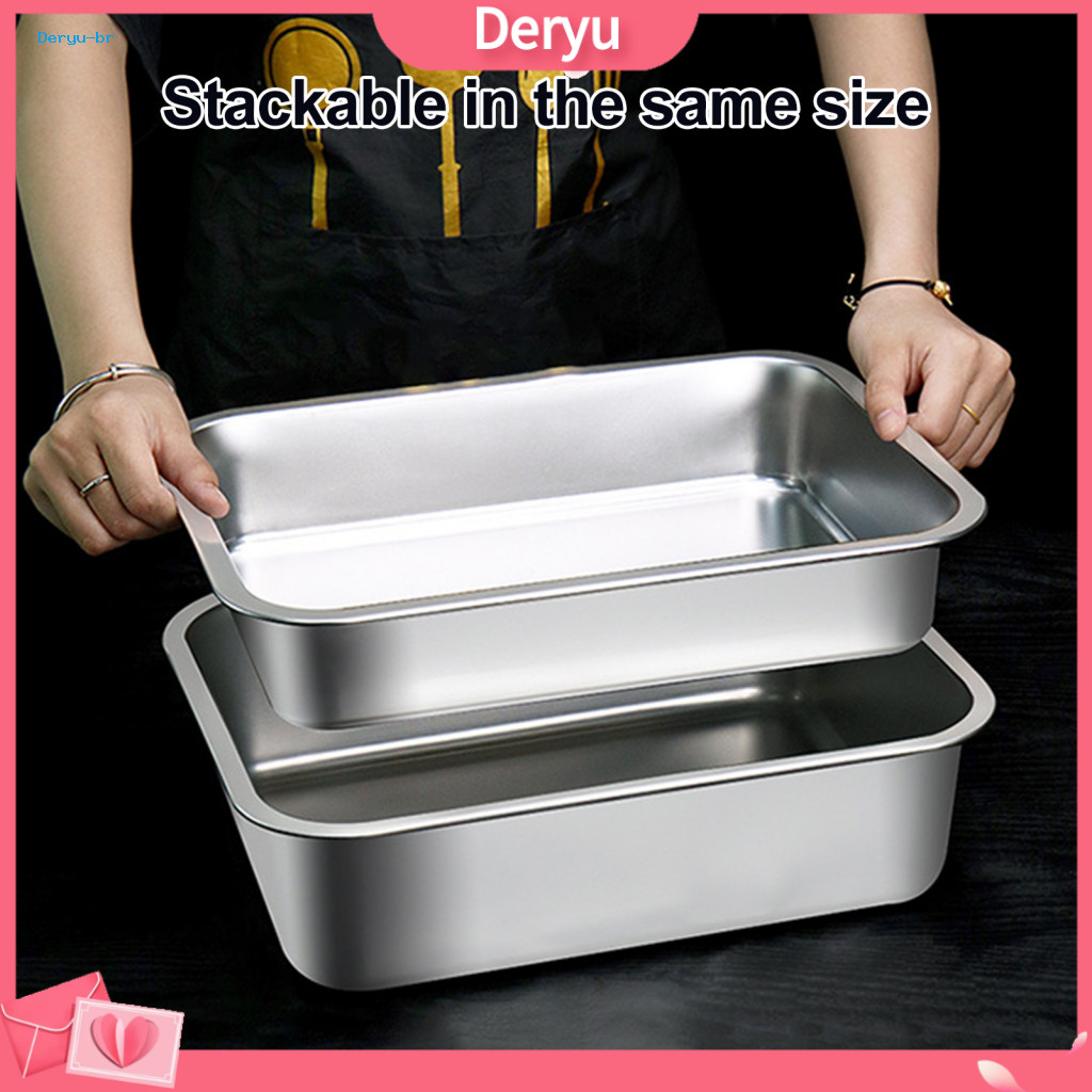 Stainless Steel Lasagna Baking Pan Family-sized with Cover Extra Square Lid – Non-stick for Oven for Southeast