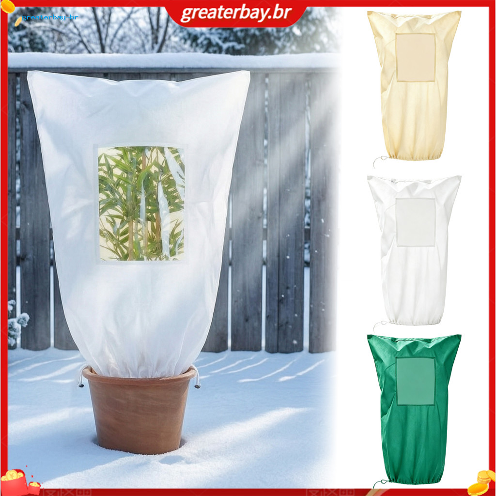 Extra Thick Non-woven Plant Frost Protection Cover with Viewing Window – Winter Wind Snow Resistant Outdoor Tree Blank