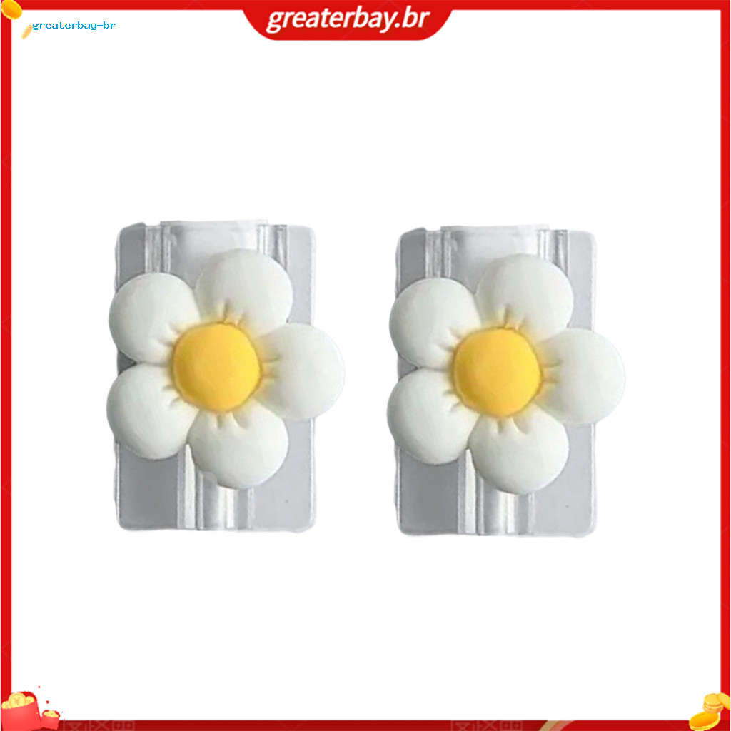 2pcs Flower Cable Protector for Phone Charger – Non-slip Cord Saver Universal Data End Wrap Cover Durable Charging Wir