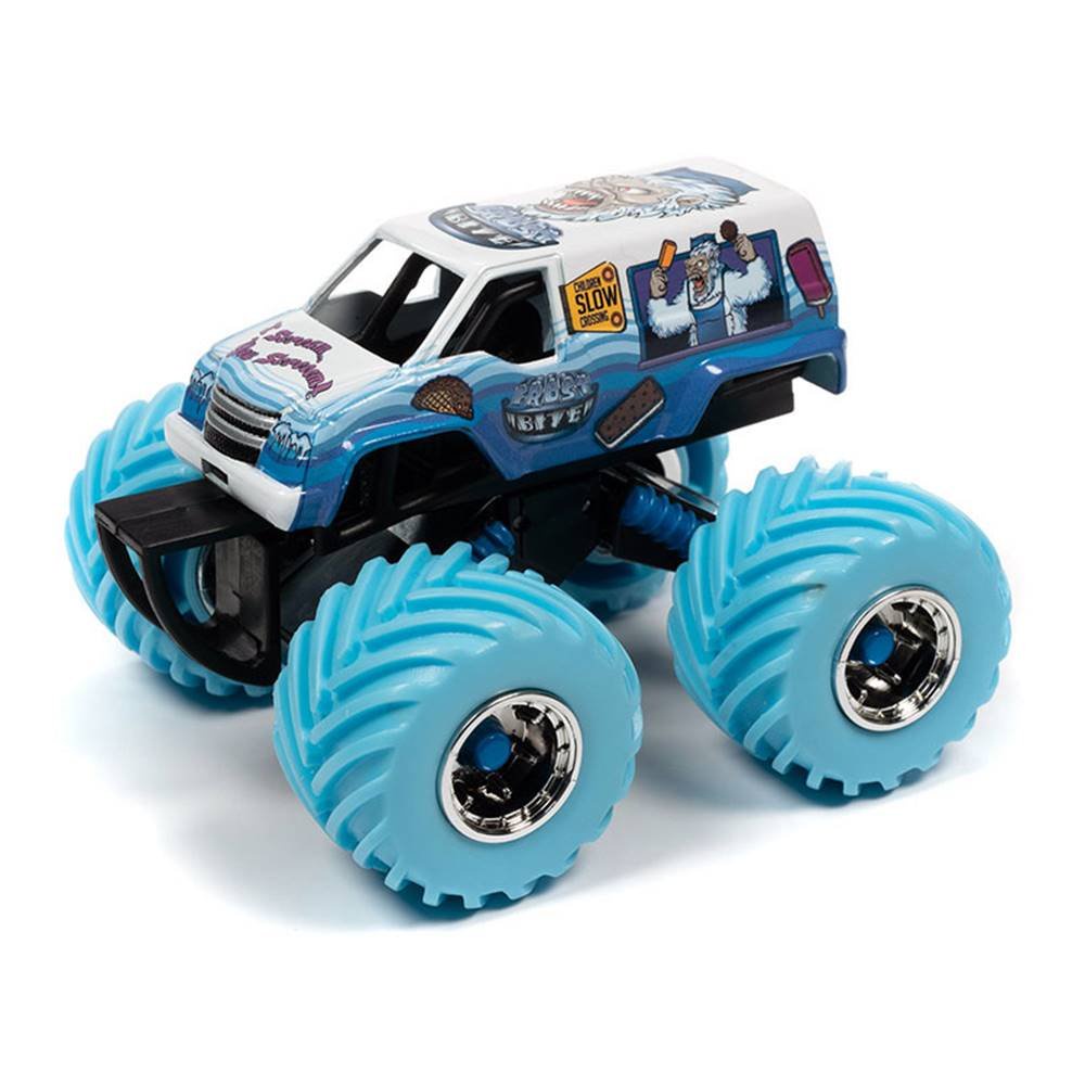 Miniatura Carro Frost Bite - Monster Trucks - Roda Azul - 1:64 - Greenlight