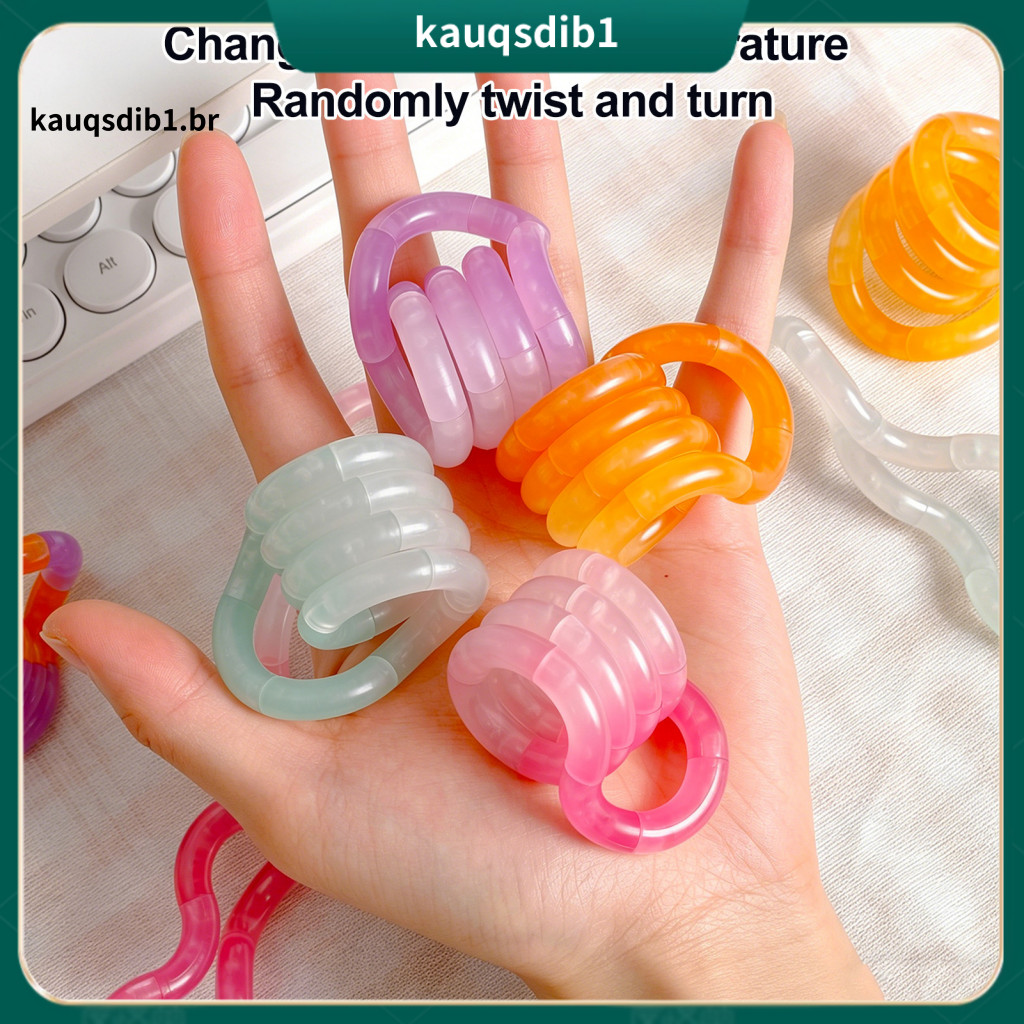 Multi-colored Fidget Toy Color Changing Twisting for Stress Relief Focus Hand Finger Flexibility Trainer Decompression G