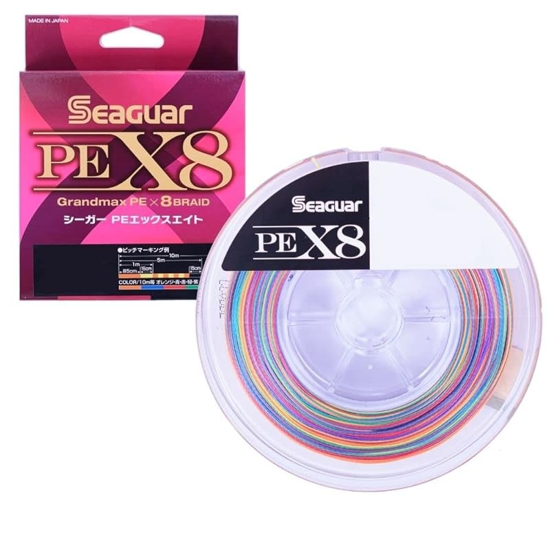 Seaguar PE Line PE X8 Fishing PE Line 300m 0.6号 (14lb/6.4kg) Multi-colored