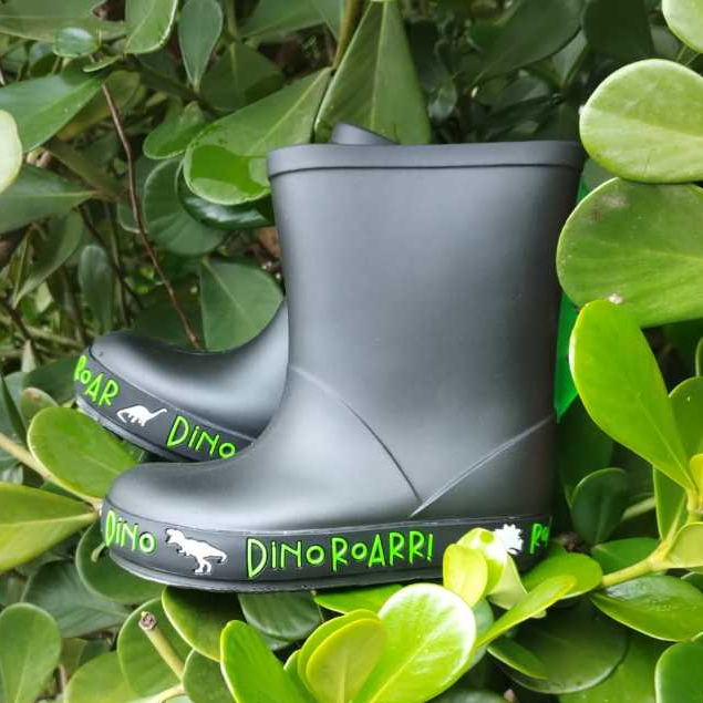 Promoção Galocha Flat Fosca Luelua Bota de Chuva Personagens Dinossauro Game