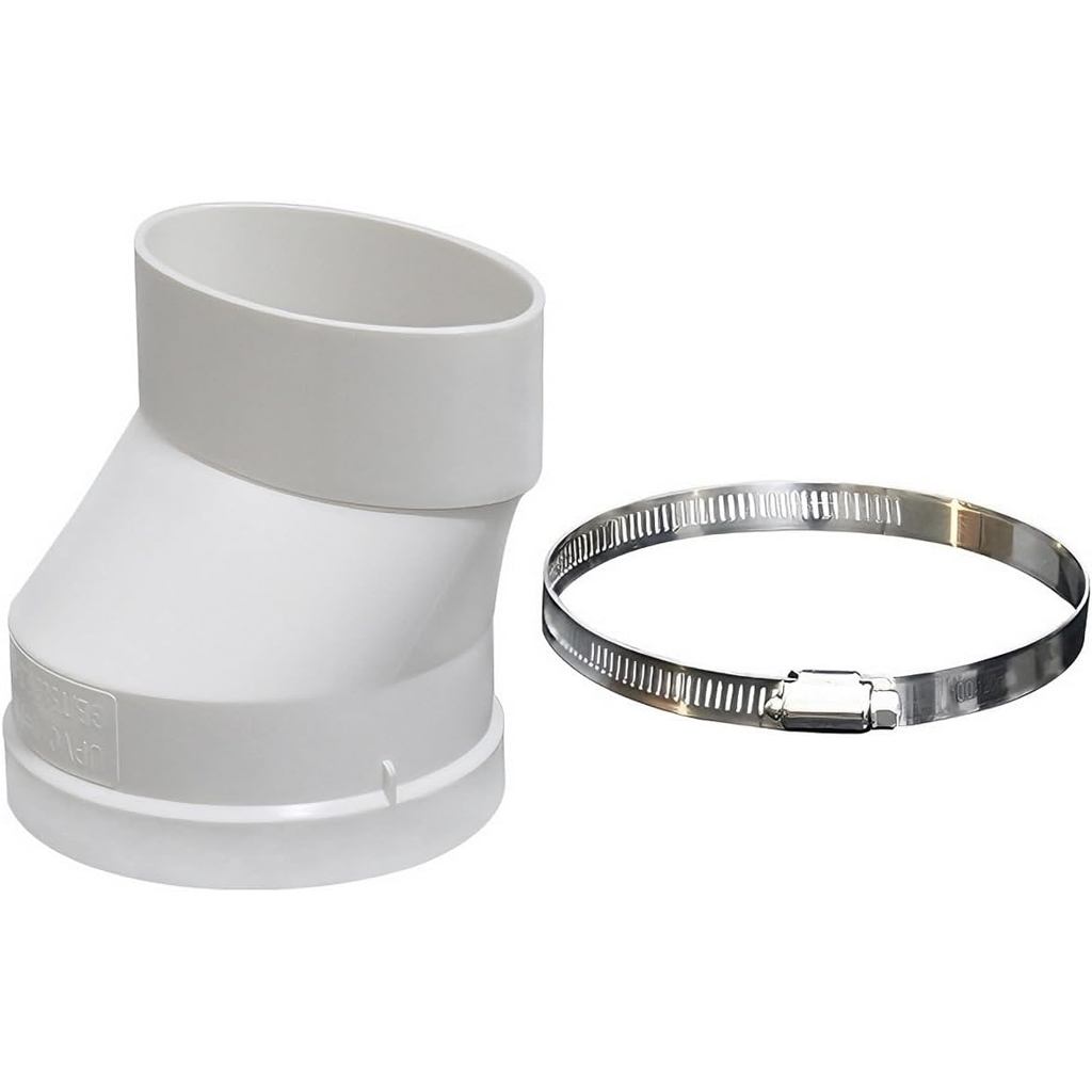 Adaptador de Ventilação para Secador de 4 Polegadas, Redondo para Oval, Conector de Duto de Plástico com Braçadeira de A