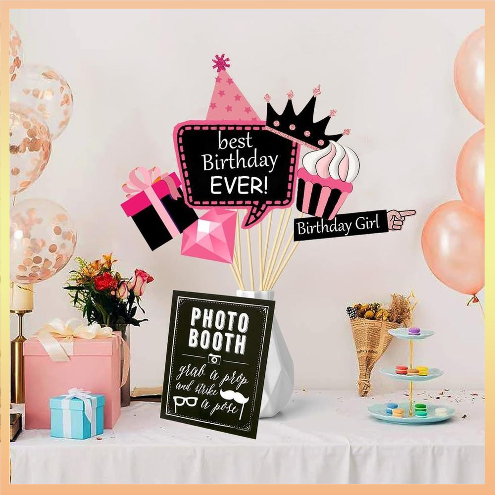 Diy Papel Festa Photo Booth Prop Conjunto Bonito Handheld Foto Adereços Portátil Estável Para Festas Temáticas Interação