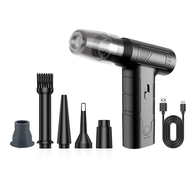 STLFHandheld Car Vacuum Cleaner 130000rpm Vacuum Mini Turbo Jet Fan Cleaner Air Duster With Multi-Nozzles for Car Home Office Pe