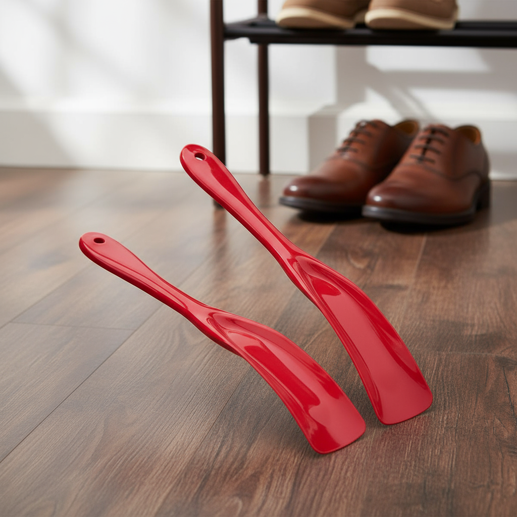 1 par de chifres de sapato de plástico, colheres de sapato para viagem. Levantador de sapato durável para homens,