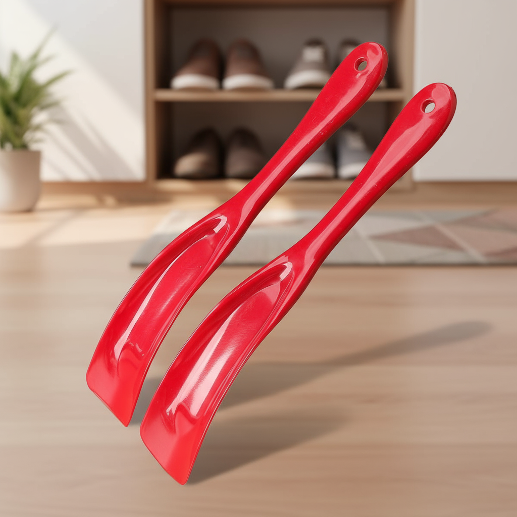 1 conjunto de levantador de sapato plástico, chifres de sapato portáteis para viagem. Colher de sapato durável para