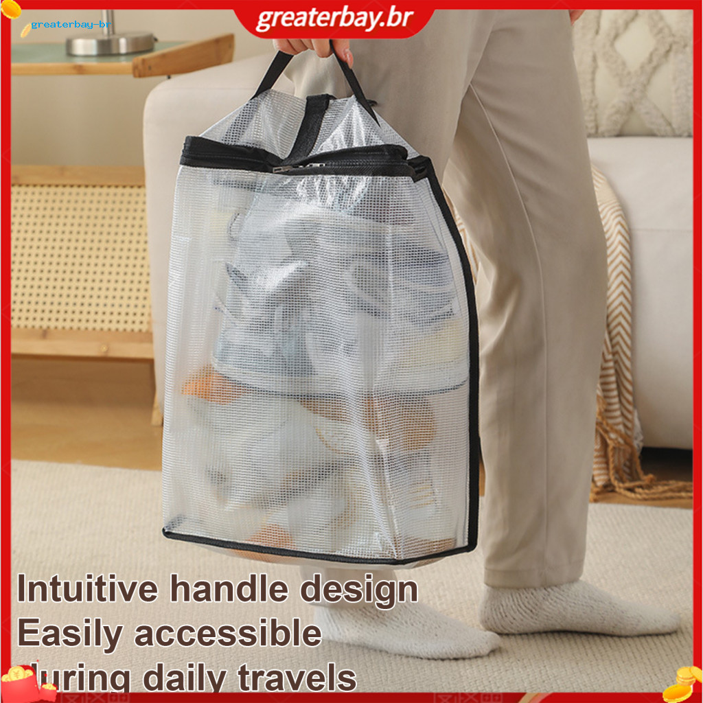 Travel Shoes Bag with Transparent Window Durable Water-resistant Shoe Protector for Suitcase and Closet Lightweight Orga