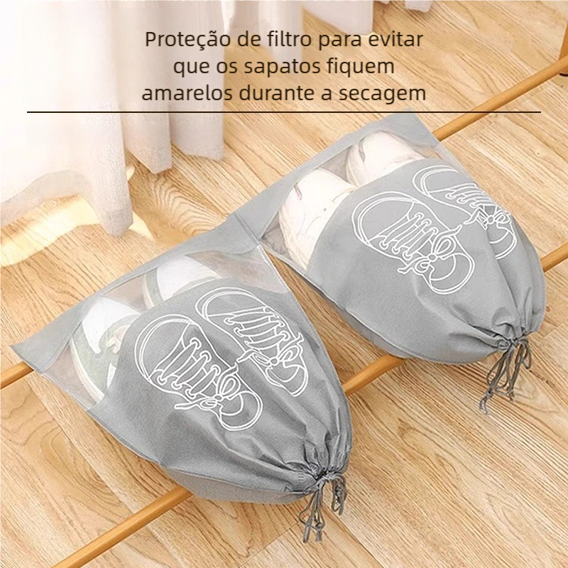Novos Organizadores de Sapatos – 5 Sachês Impermeáveis Não Tecido com Cordão para Viagem