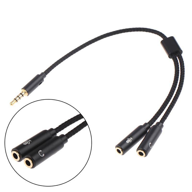 ADS Adaptador De Fone De Ouvido Divisor De 3.5 Mm 1 Macho Para 2 Fêmeas Ja Mic Y Splitter BR