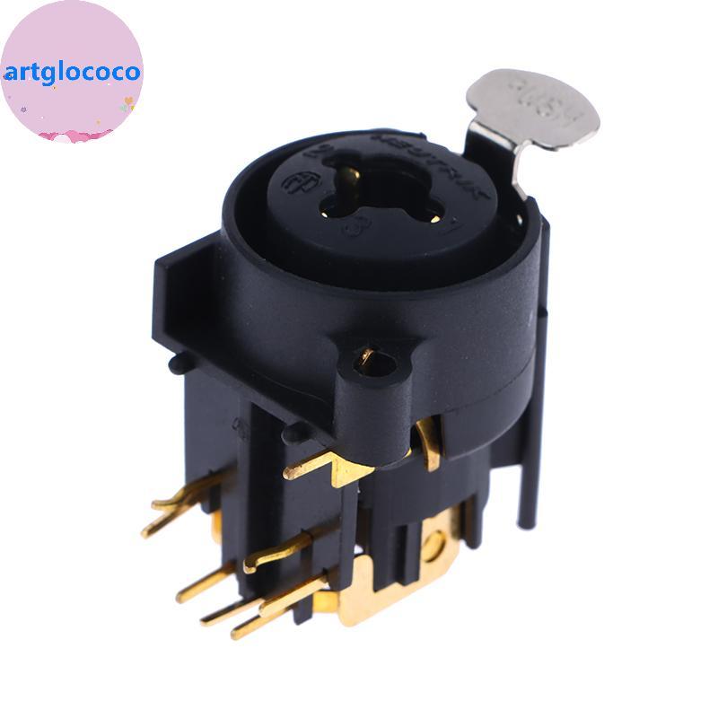 Artglococo 1pcbo XLR E Conector Ja De 6.35 Mm , De Chassi De Montagem Em Painel Para Sistema De Microfone/MIC/Áudio/Víde