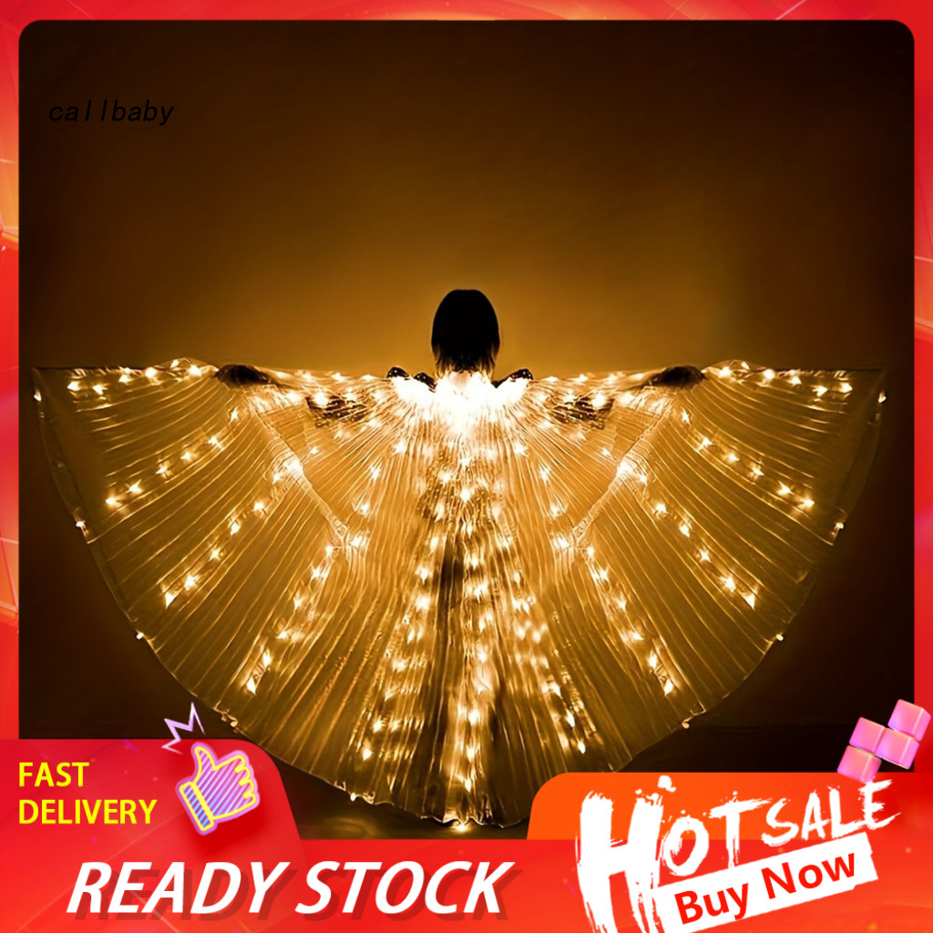 Led Belly Dance Wings Stage Costume Light Up for Adults Kids Colorful Glowing Halloween Foldable for Shows Party