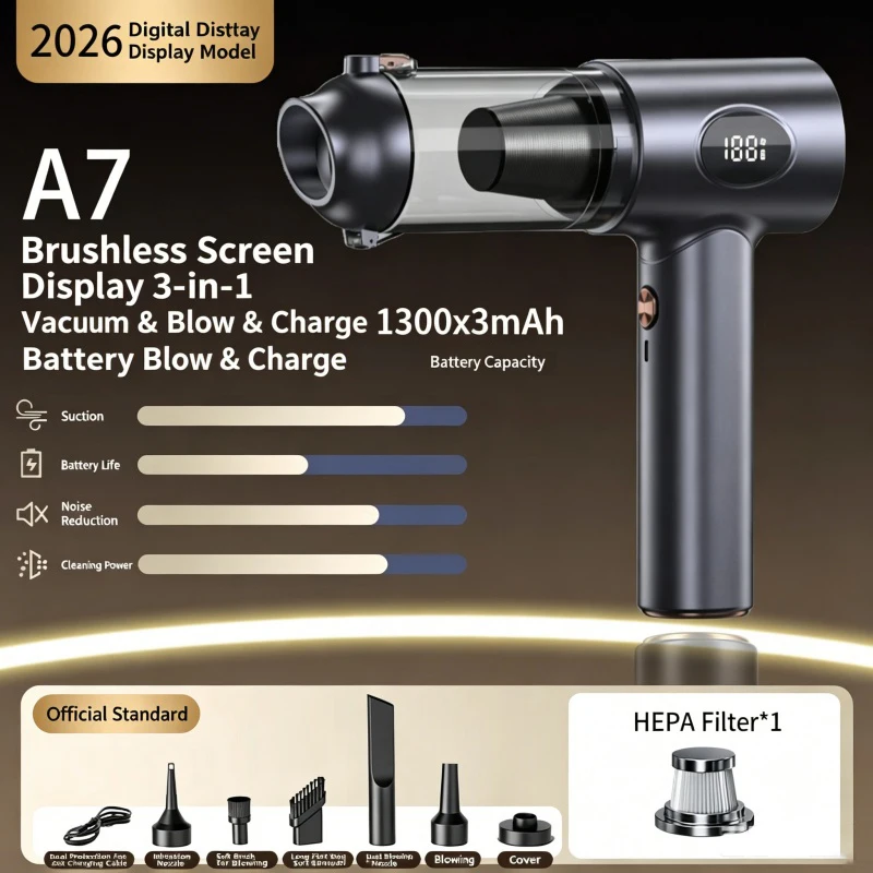 Portable car vacuum cleaner Car Wireless Vacuum Cleaner Home Sofa Office High-Power Cleaning Machine Super Suction Mini Vacuum