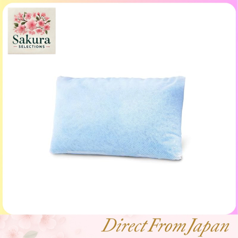 Travesseiro Iris Plaza, fabricado no Japão, altura ajustável, respirável, com enchimento macio, baixa emissão de poeira, adapta-se suavemente à cabeça e ao pescoço, lavável na máquina, menos propenso a abafar, em tela, tamanho M, azul.
