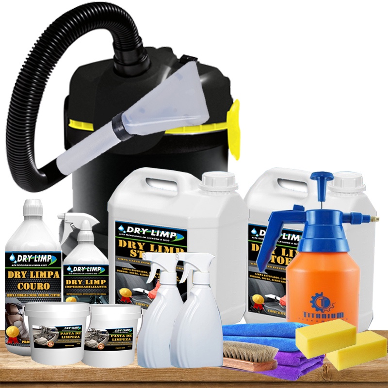 Kit Lavagem A Seco De Estofados Sofá Colchão + Aspirador P7