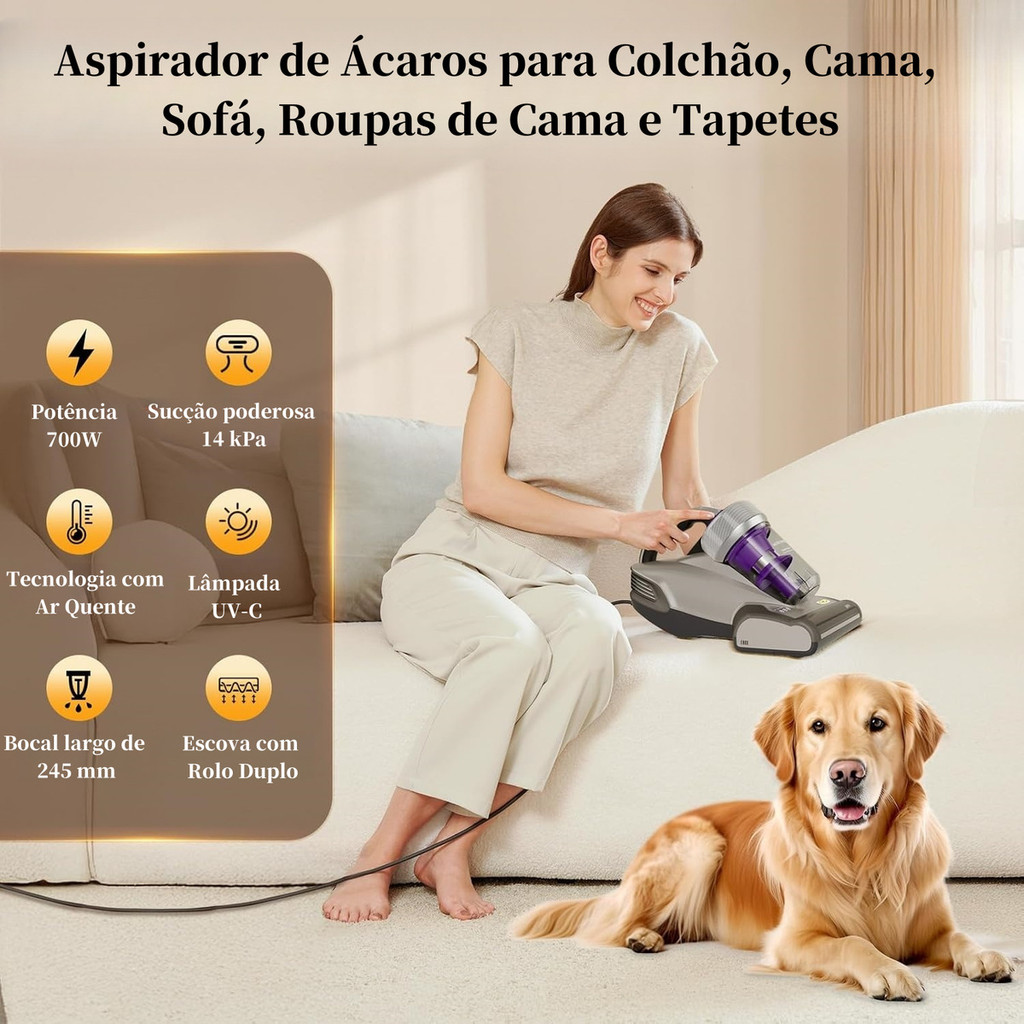 Anti Ácaro Cama Colchão Sofá Roupas Aspirador Luz Uv 127 vaspirador antiácaros com fio para colchões