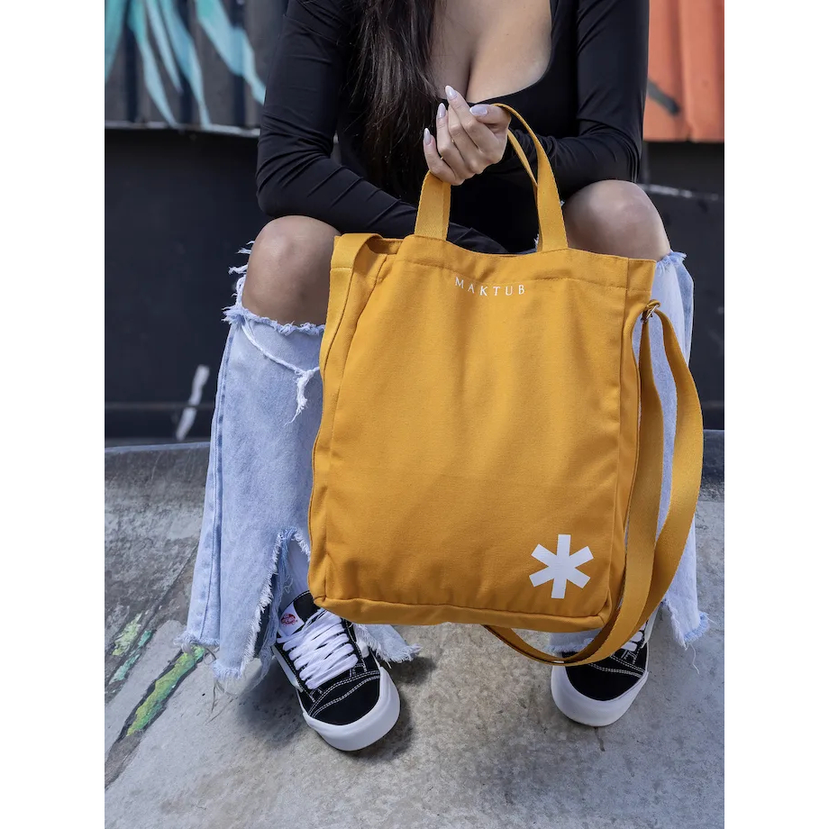 Bolsa Maktub Nomad em Lona 38 x 29 x 7 cm com Alça de Mão e Transversal