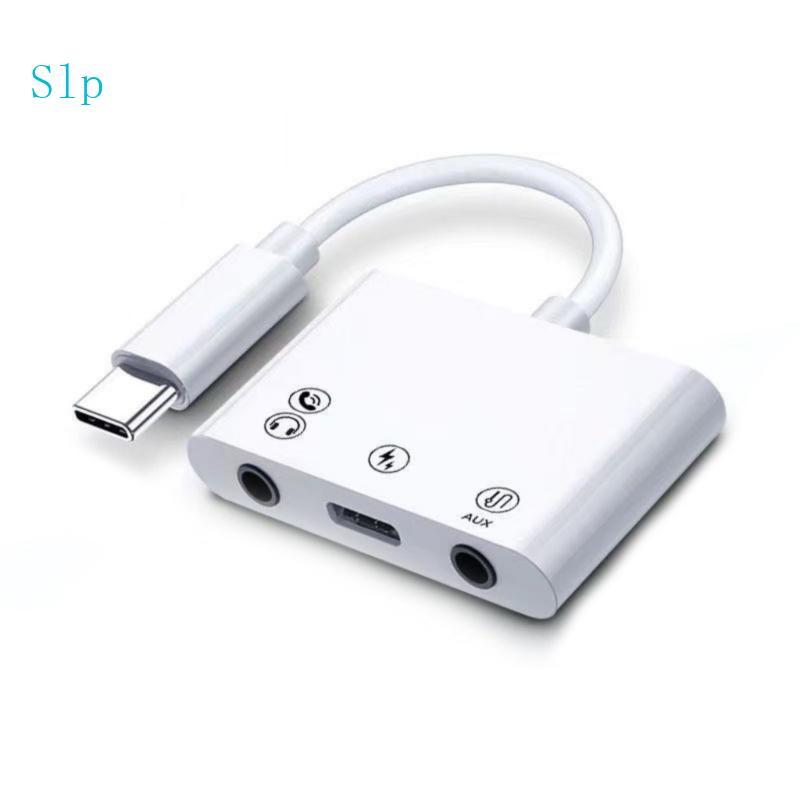 Slp Type C Para 3 5mm Jacks Auxs Adaptador De Entradas Fones De Ouvido Com Porta De Carregamento Rápido