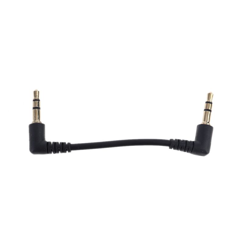 ELE Cabo De Metal Duplo 90 Graus Ângulo Reto 3 5mm Jack Macho Para Estéreo AUX Fio Alto-Falantes Do Carro