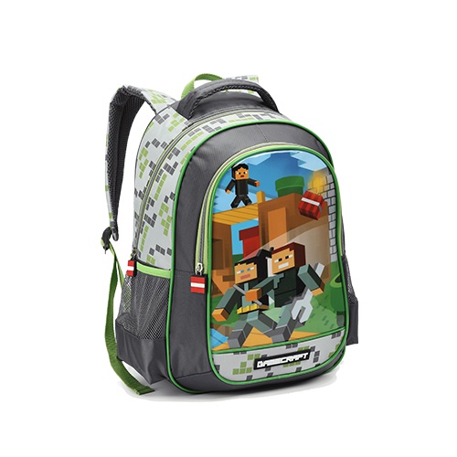 Mochila Pequena Infantil Escolar Denlex Gamecraft Estilo Craft Mine Meninos Promoçao Presente
