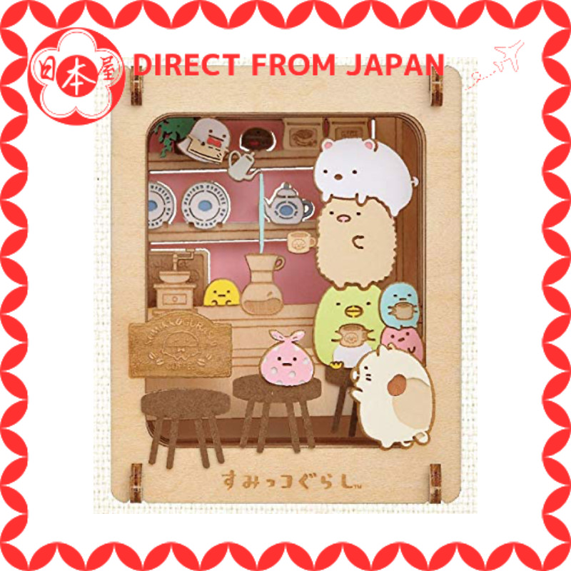 [Direto do Japão] Ensky (ENSKY) Sumikkogurashi Café Sumikko Paper Theater Estilo Madeira PT-W12 Aproximadamente